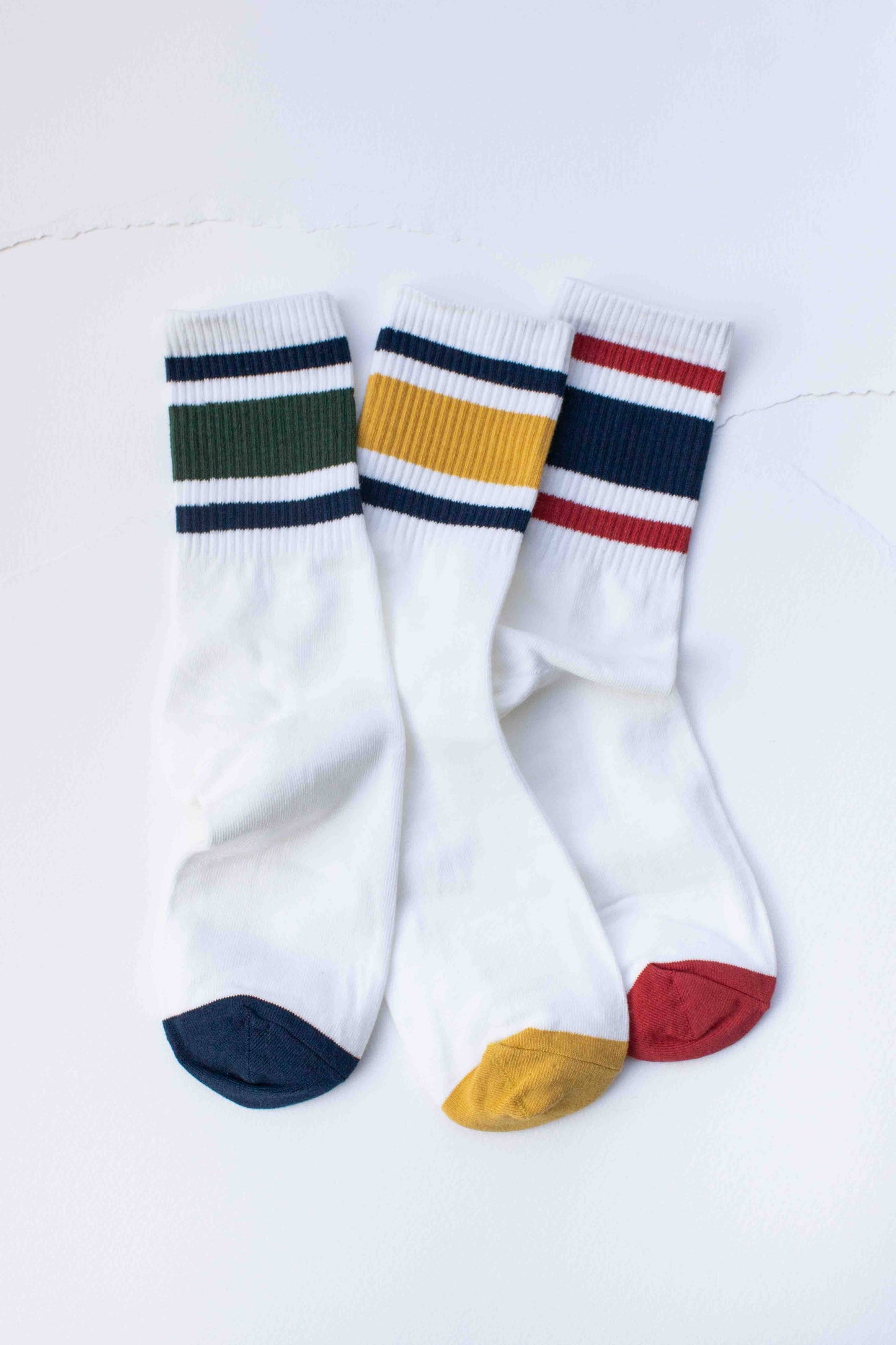 Men’s Retro Athletic Stripe Crew Socks