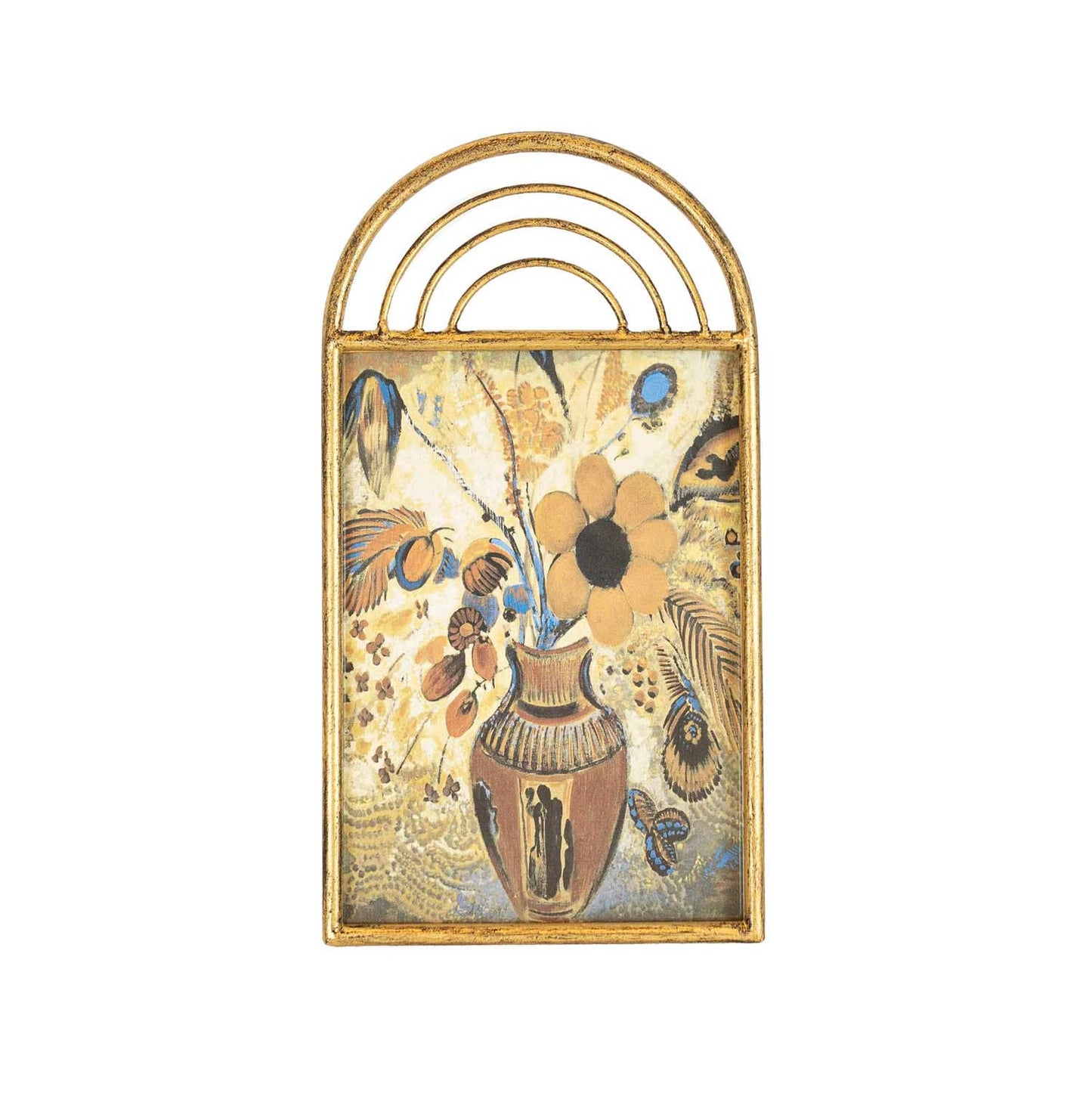 Faye 5x7 Photo Brass Arched Picture Frame Metal