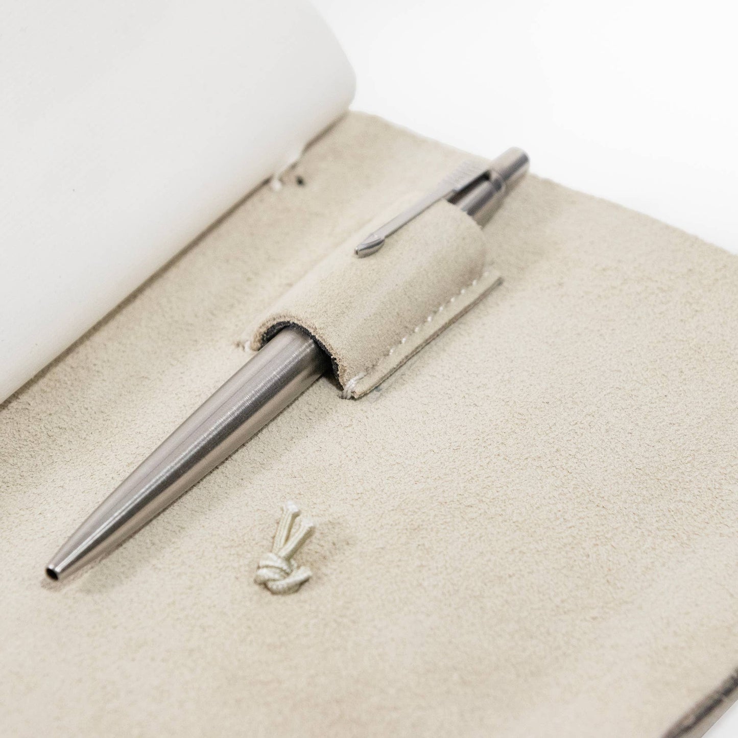 Parchment Color Suede Journal W/ Cotton Paper:  Small