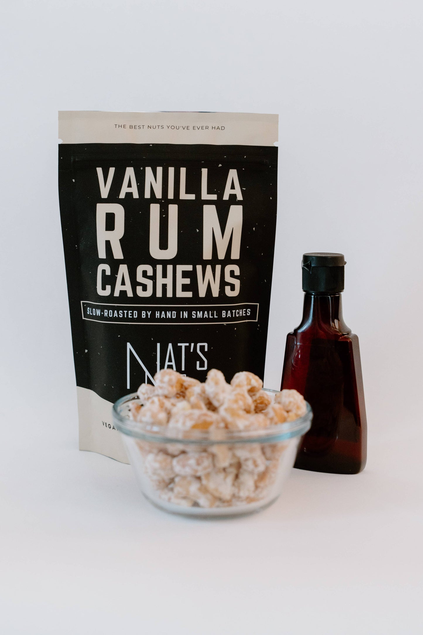 Vanilla Rum Cashews | 12-Count Gourmet Roasted Nuts