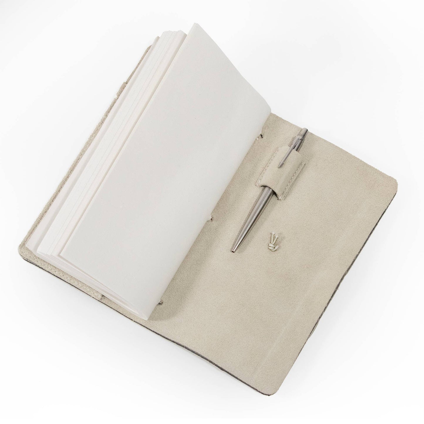 Parchment Color Suede Journal W/ Cotton Paper:  Small