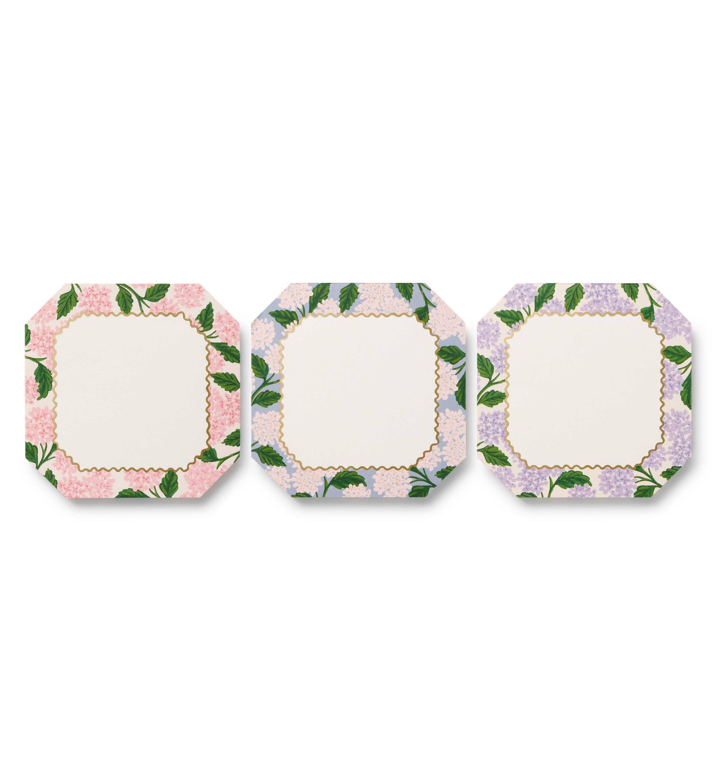 Pink Hydrangea Mini Notepad Trio