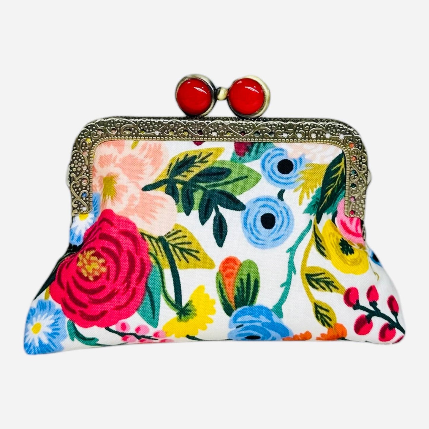 Kiki & Syds ON THE GO Credit Card Clutch-Garden Party Cream