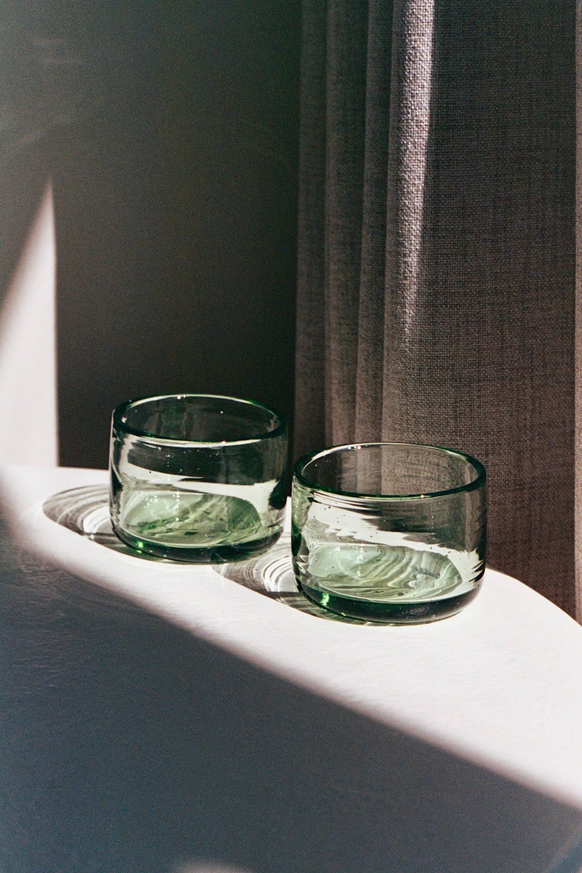 Chunky Shortie Tumbler - Handblown, Recycled Glass
