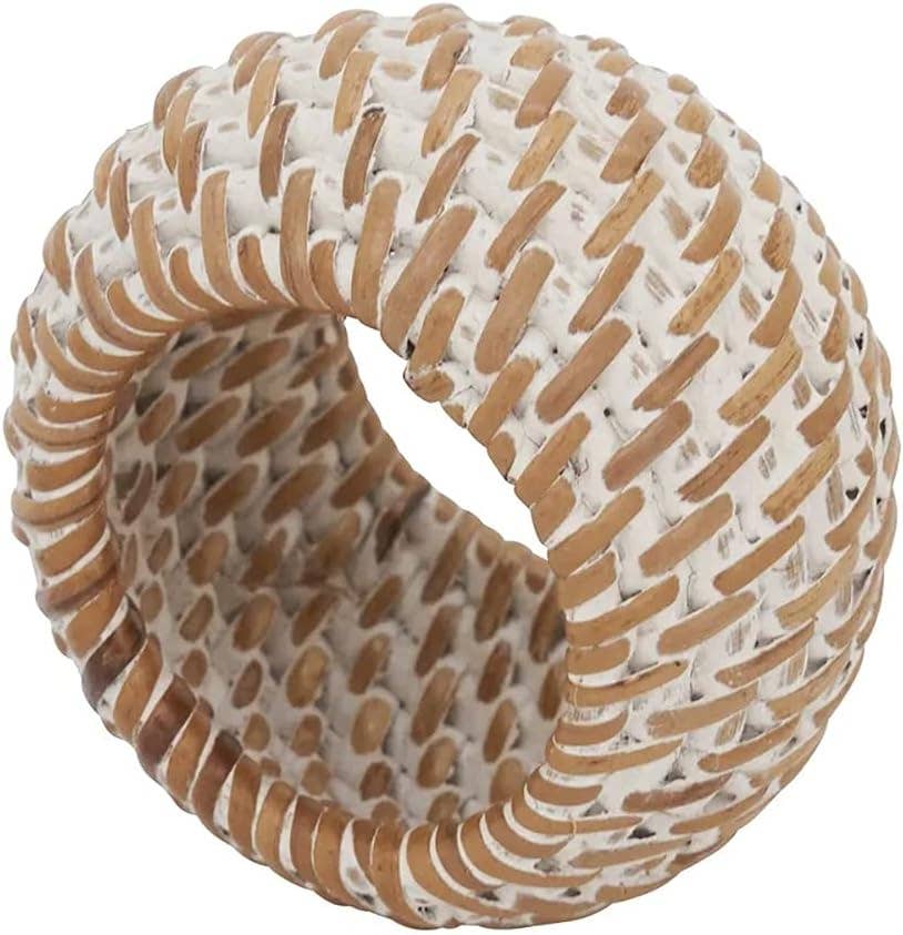 Hand-Woven Rattan Napkin Ring – 3 Colors Available