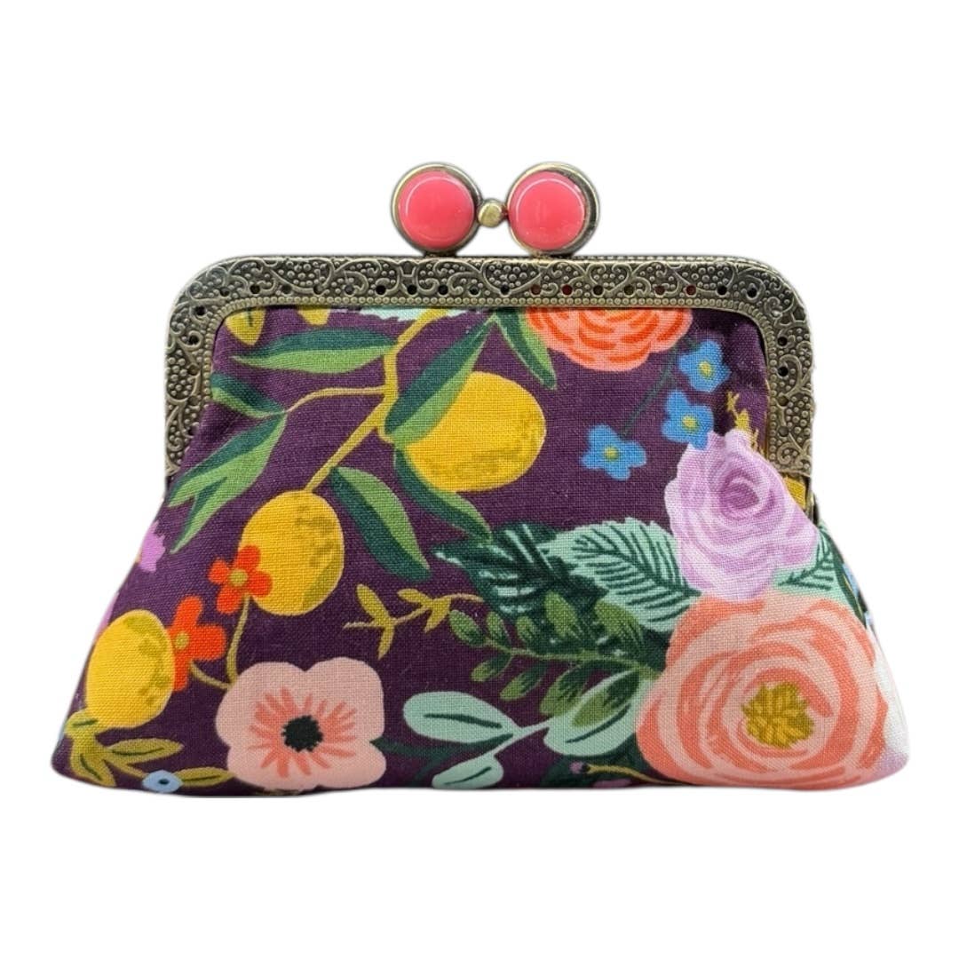 Kiki & Syds ON THE GO Credit Card Clutch - Garden Party Plum