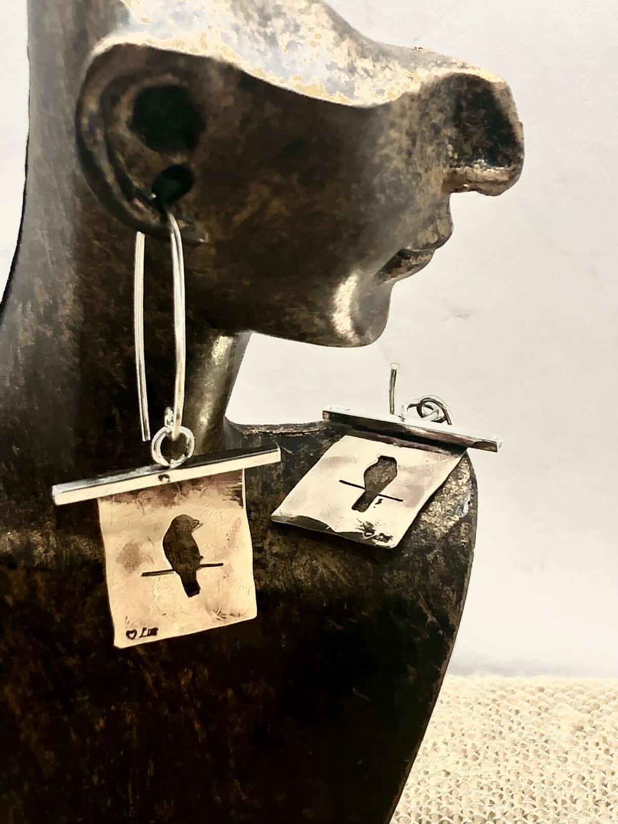 Lin Hall Jewelry Collection - Birds on a Wire - Sawcut