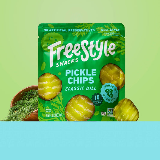 Classic Dill Pickle Chips 3.5oz - Freestyle Snacks