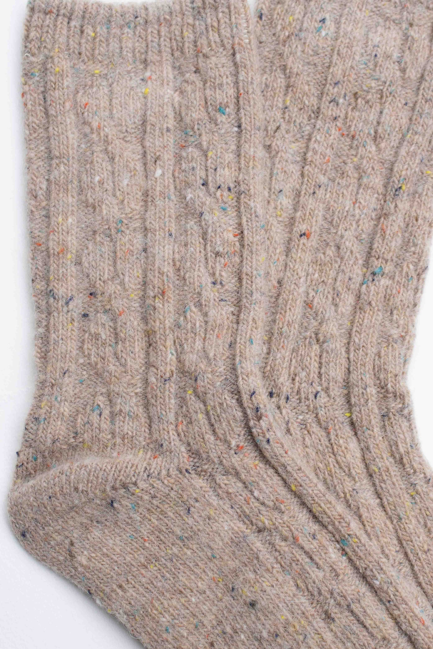 Wool Blend Speckled Knit Socks