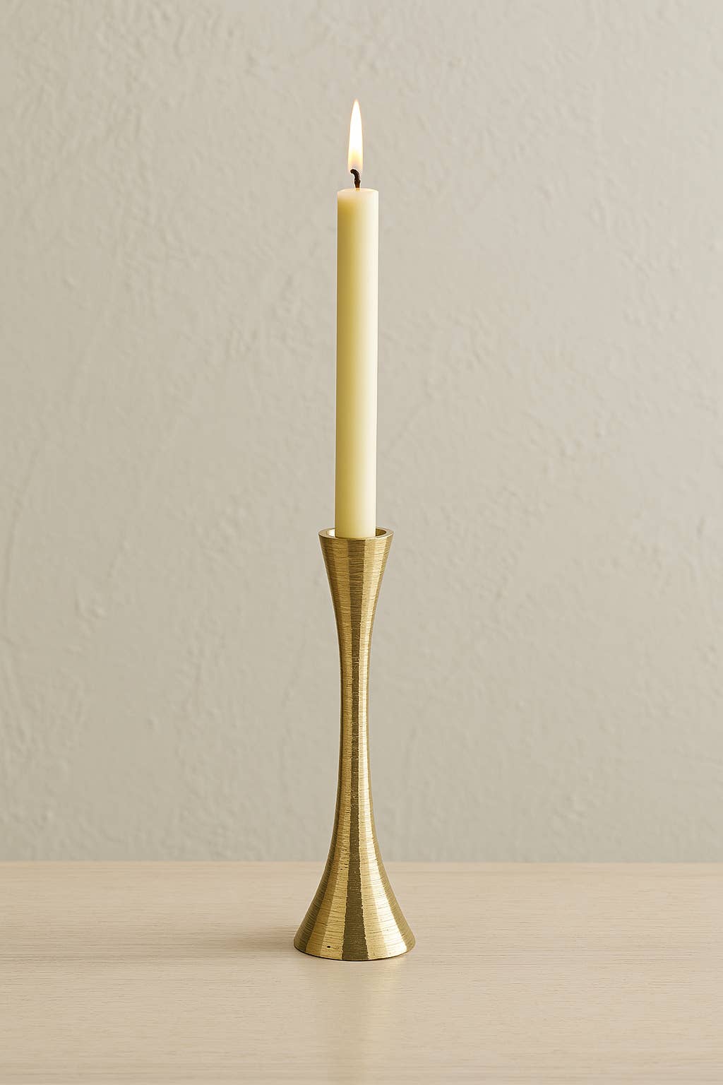 Metal Modern Solid Taper Candle Holder - Gold, 9 in.