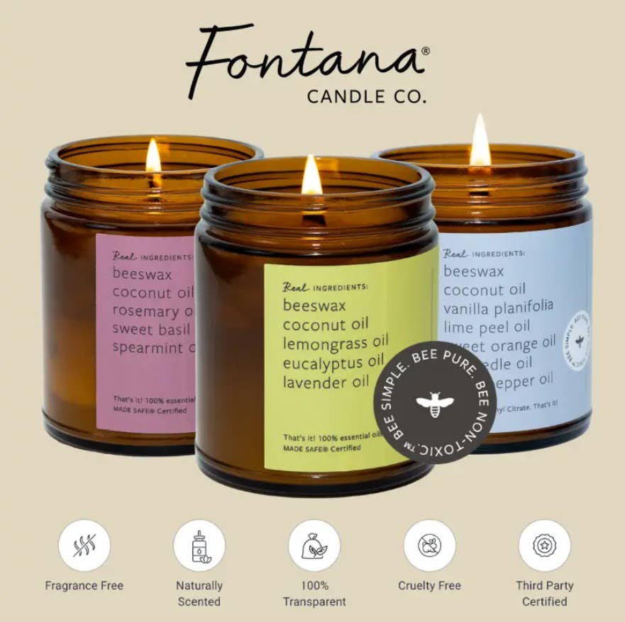 Golden Grove Essential Oil Beeswax Jar Candle: Non-Toxic