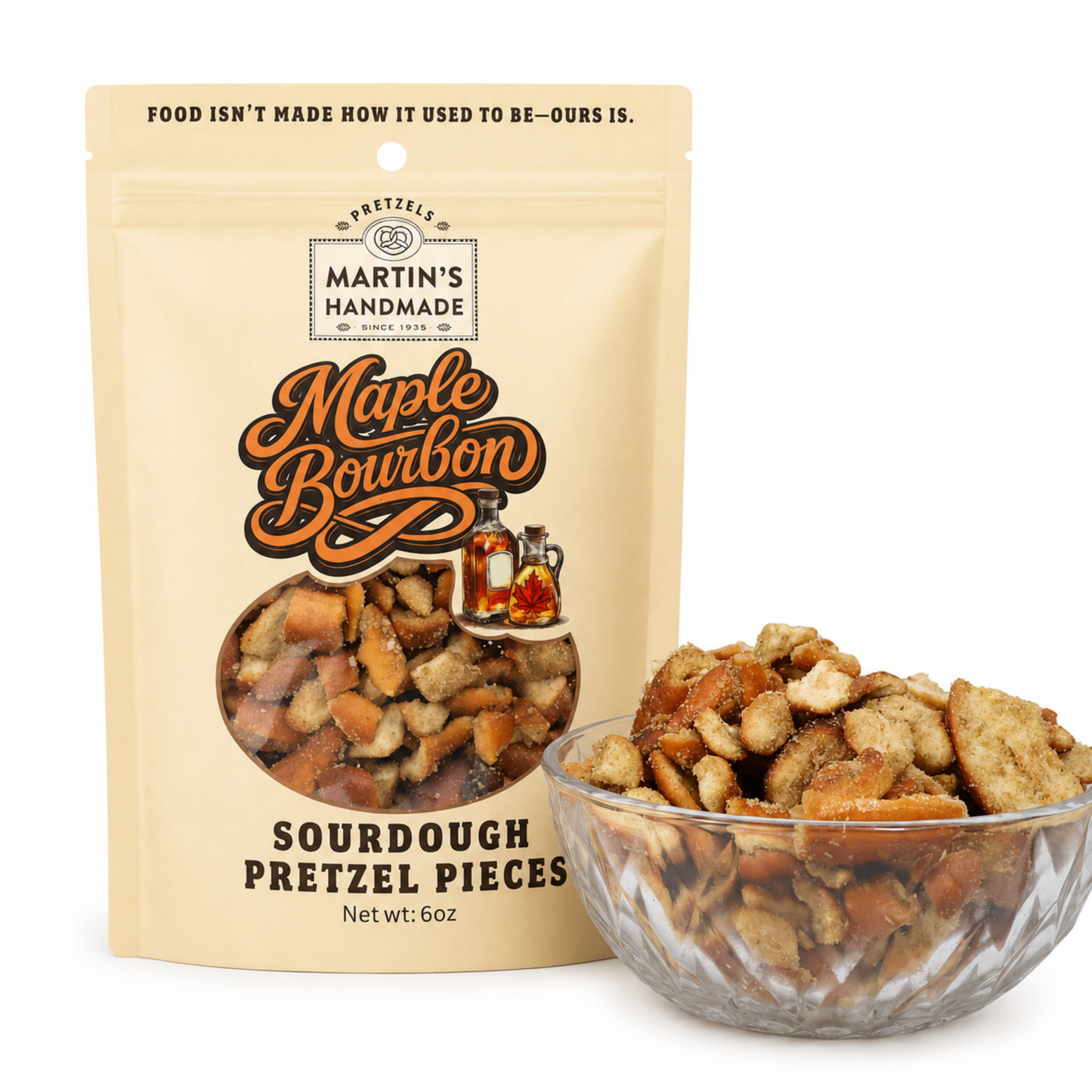 Maple Bourbon Pretzel Pieces 6oz.