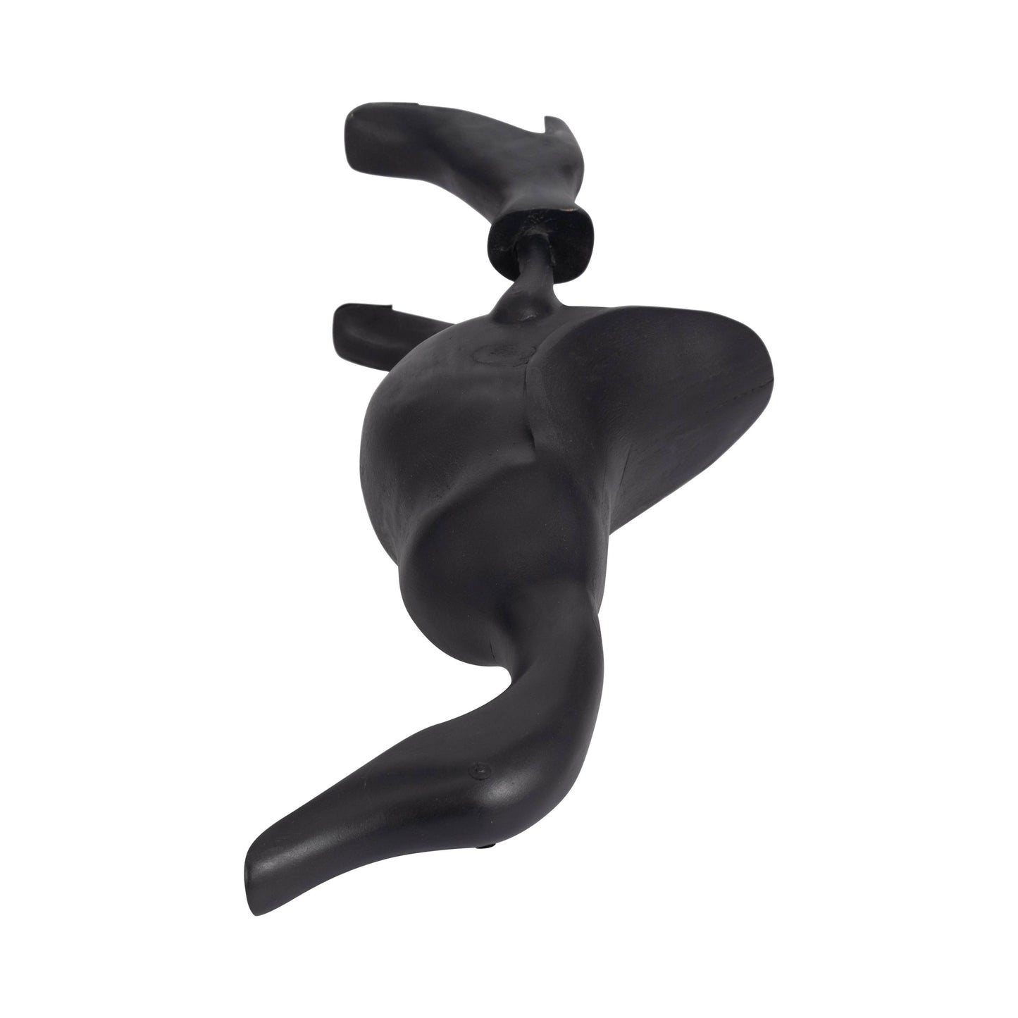 Bamboo Wood Duck in Rainboots Figurine - Black, 20 in.