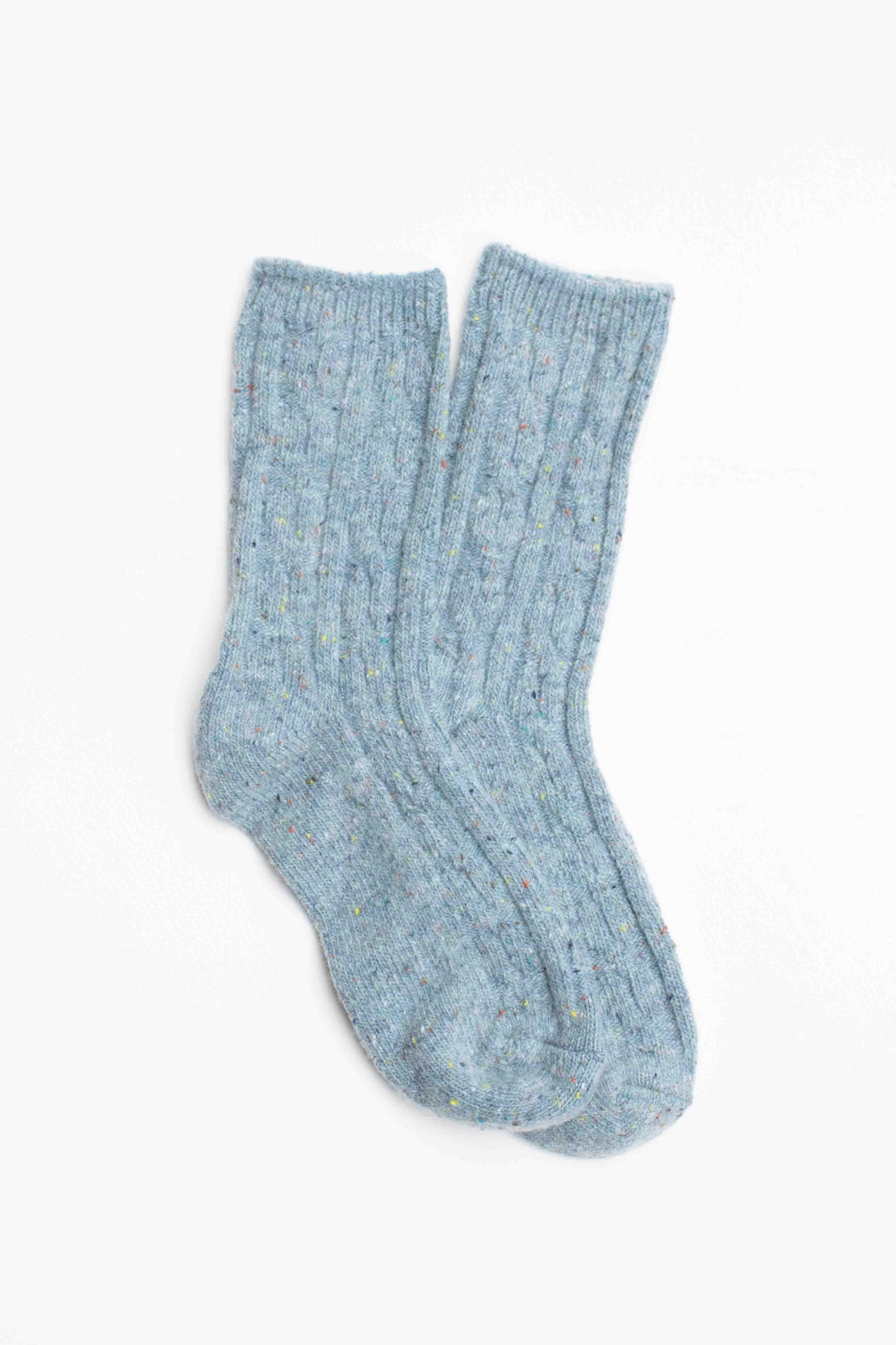 Wool Blend Speckled Knit Socks