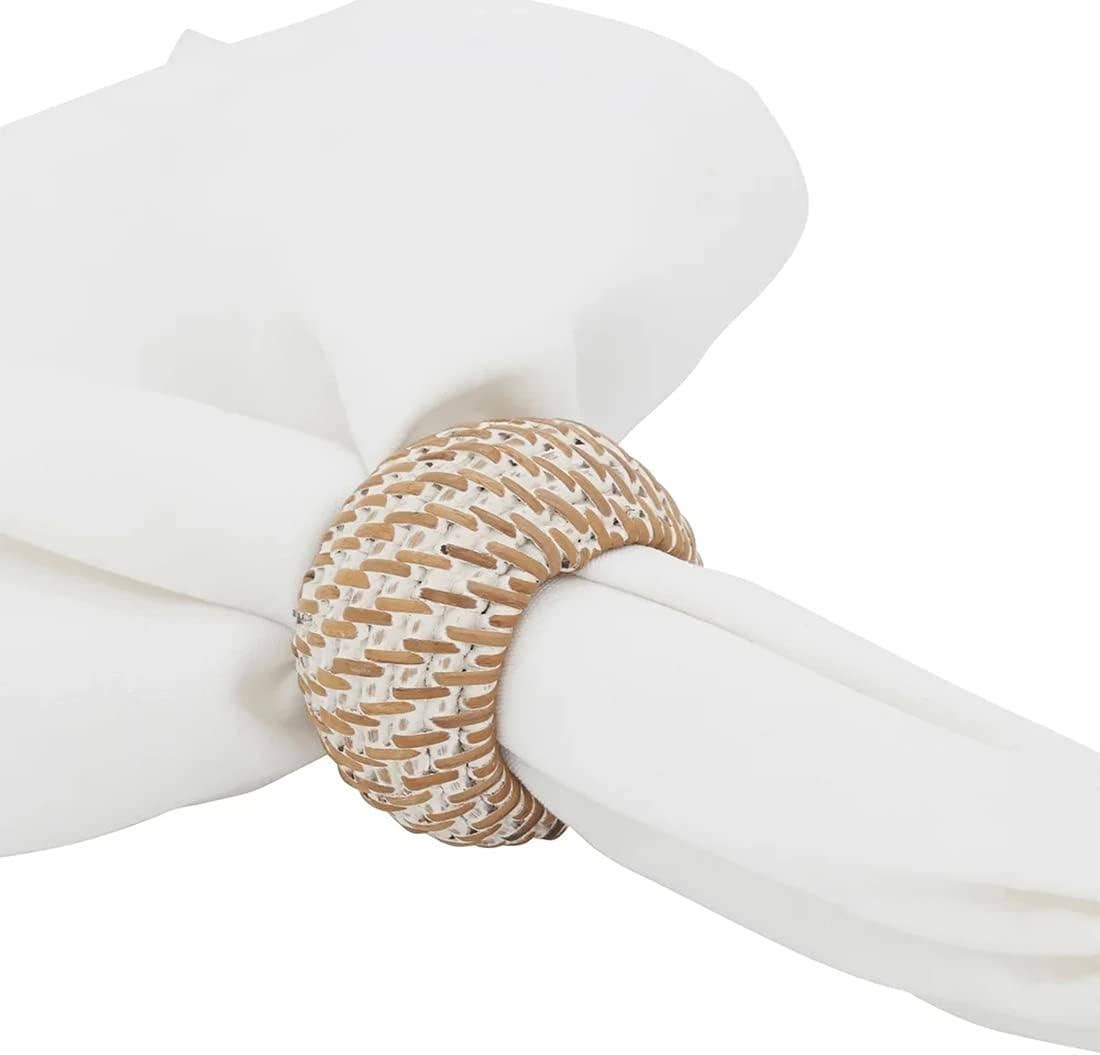 Hand-Woven Rattan Napkin Ring – 3 Colors Available
