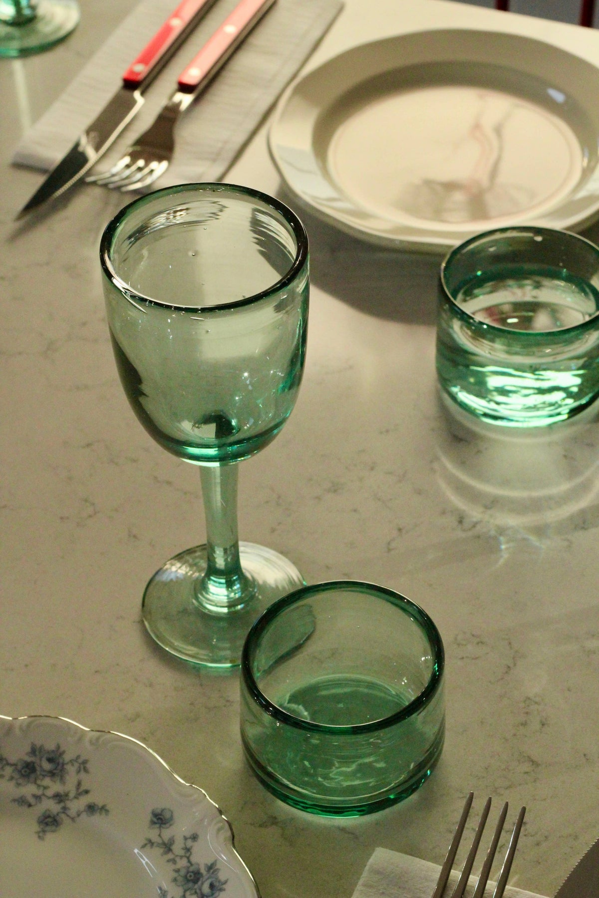 Chunky Shortie Tumbler - Handblown, Recycled Glass