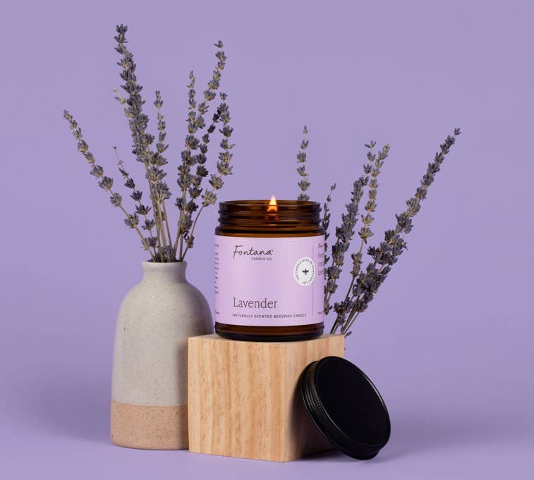 Lavender Beeswax & Essential Oil Jar Candle: Non-Toxic