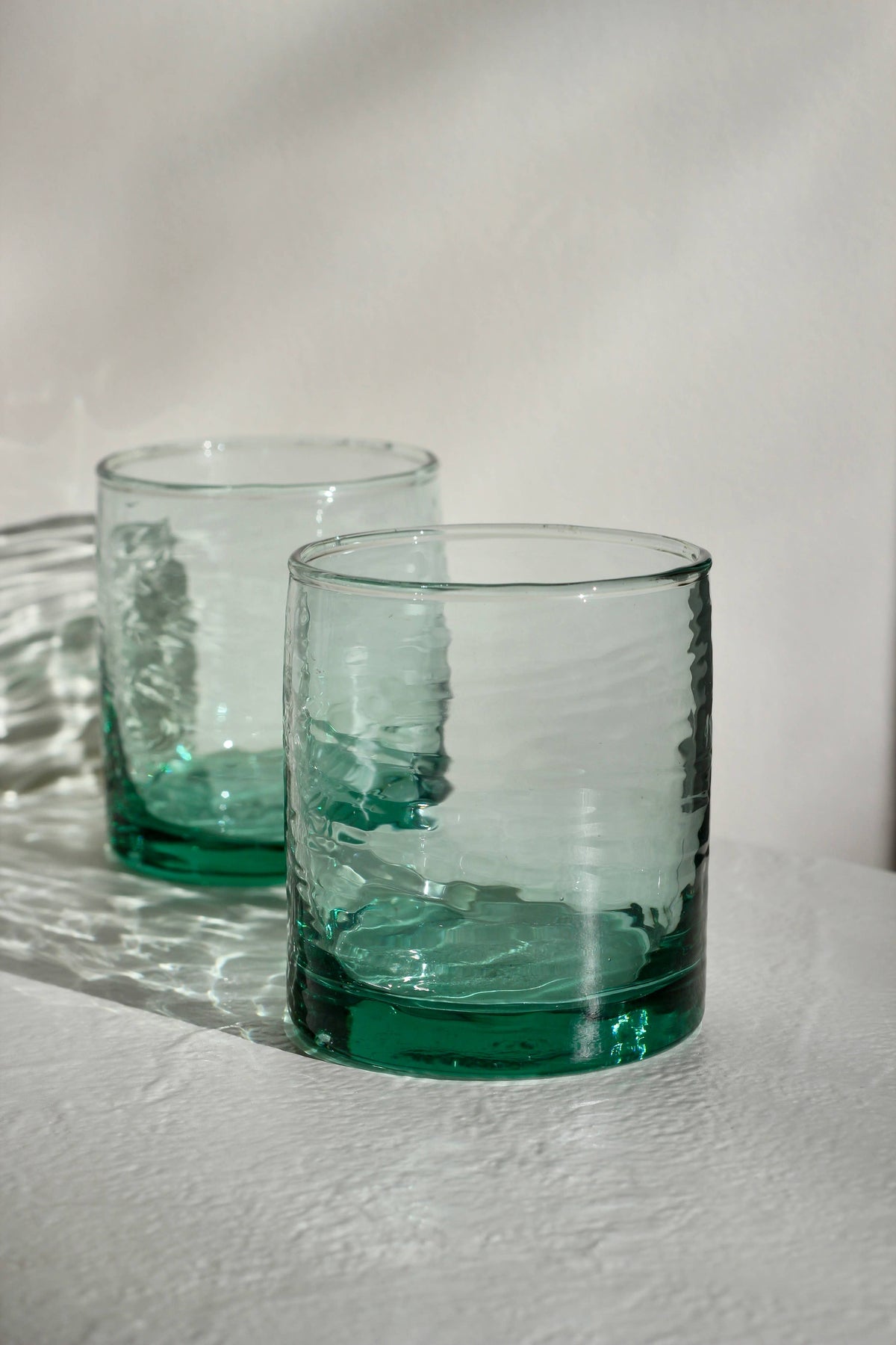 Ripple Rocks Glass - Handblown, Recycled Glass Tumbler