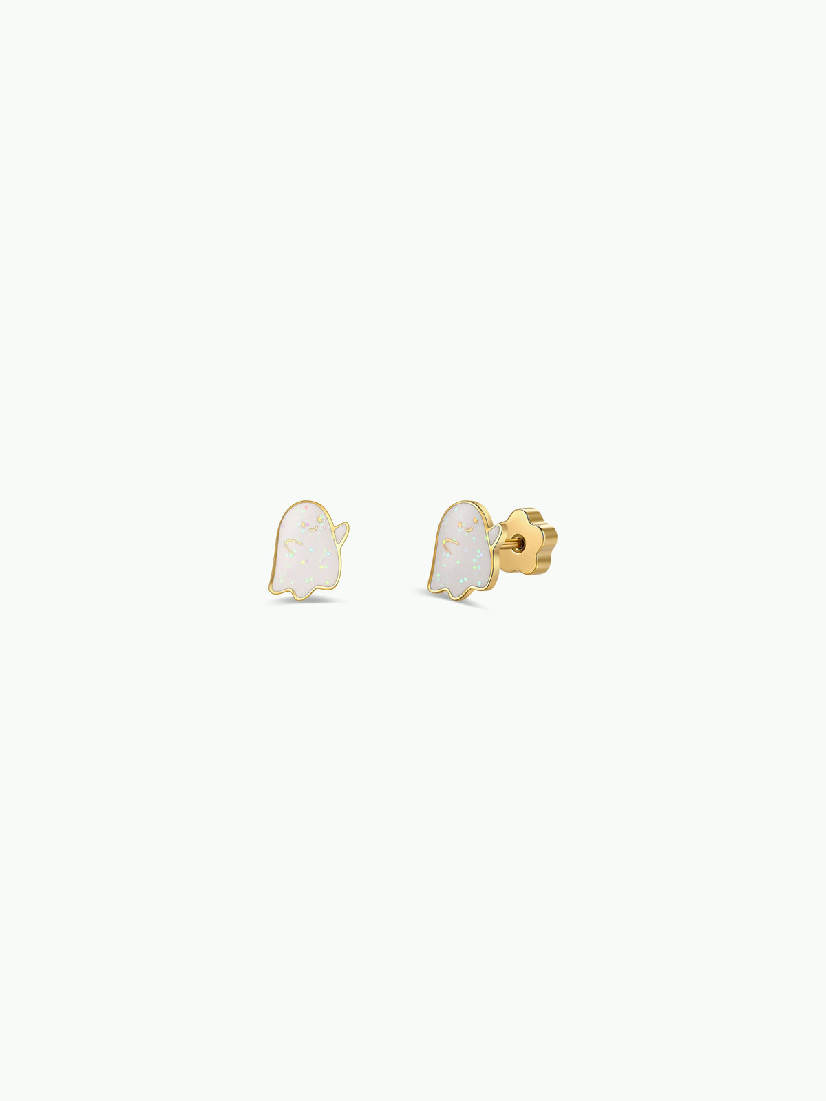 Ghost Enamel Flat Back Kids Earrings