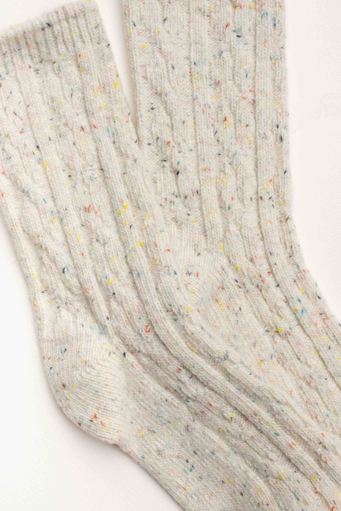 Wool Blend Speckled Knit Socks