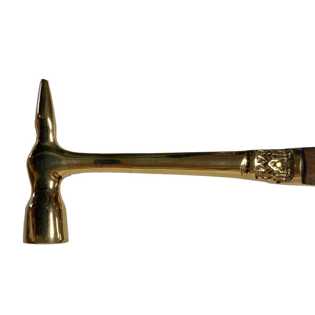 Brass Ice Hammer & Bottle Opener with Wood Handle | Barware