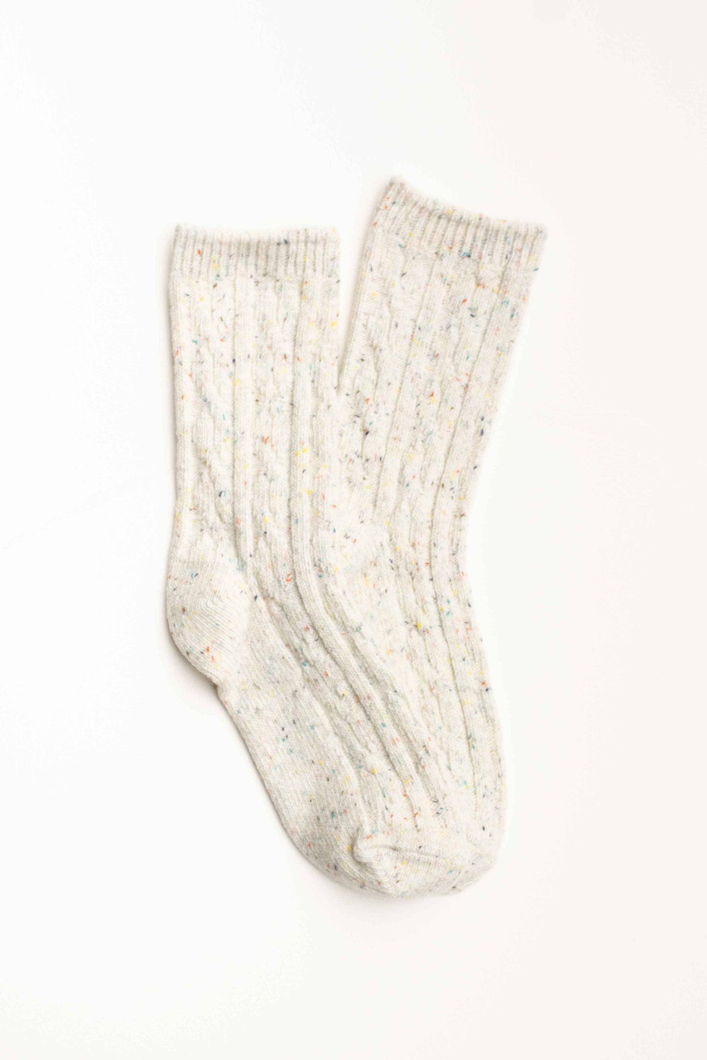 Wool Blend Speckled Knit Socks