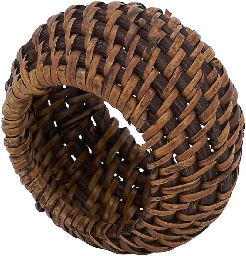 Hand-Woven Rattan Napkin Ring – 3 Colors Available