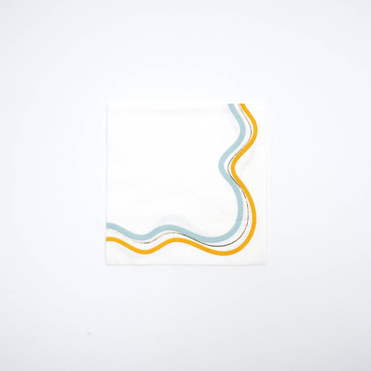 Modern Waves Beverage Napkin