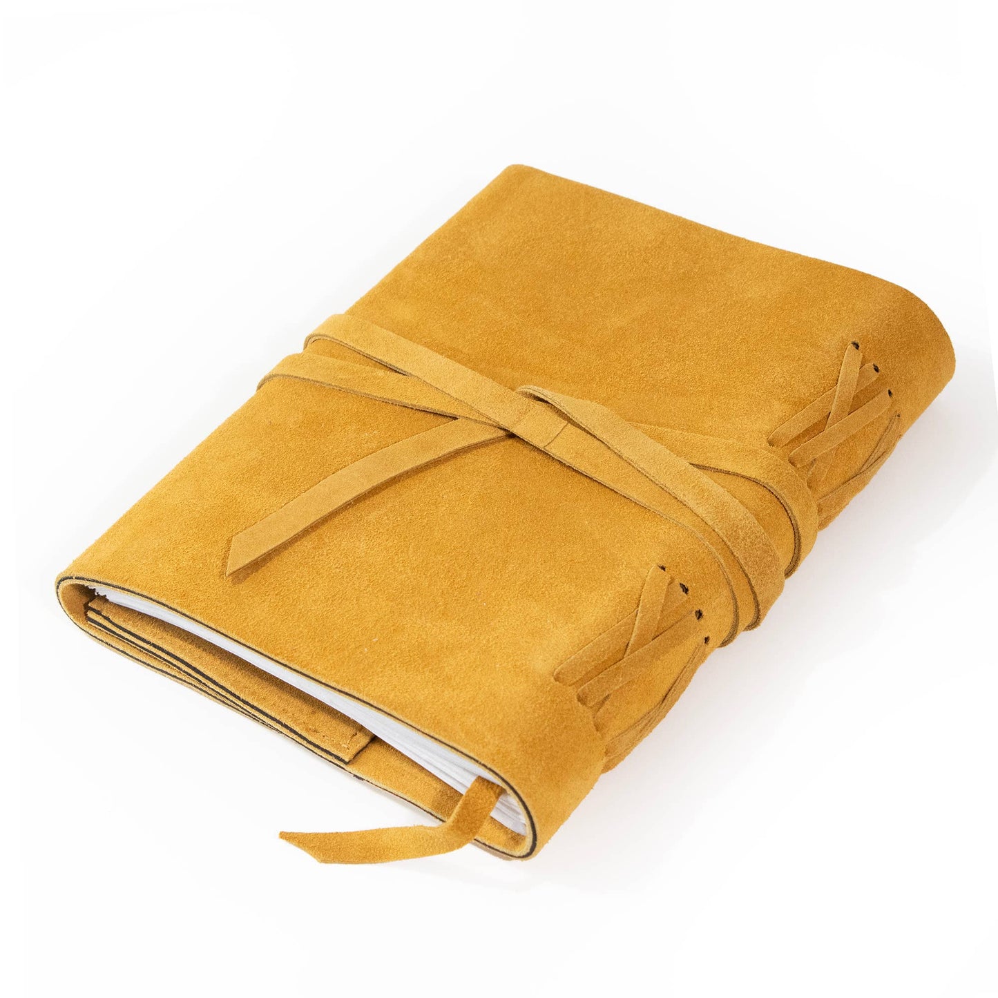 Dijon Yellow Suede Journal w/ Organic Cotton Paper: Large
