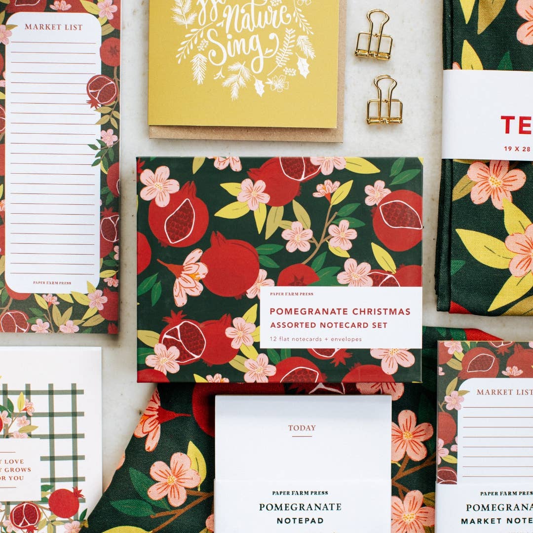 Pomegranate Christmas Assorted Notecard Set
