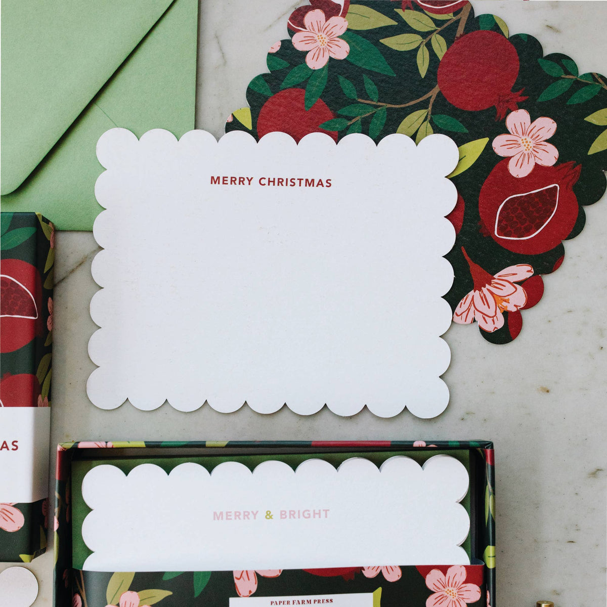 Pomegranate Christmas Assorted Notecard Set