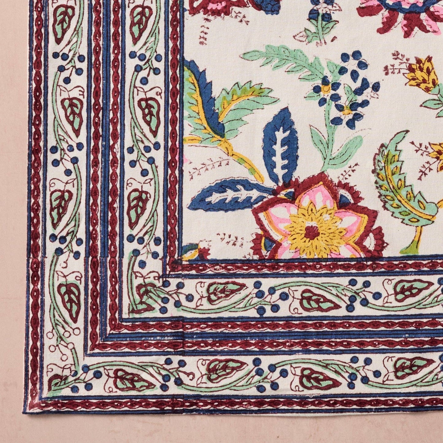 Zaina Floral Block Print Napkin