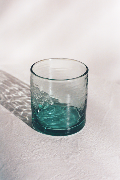Ripple Rocks Glass - Handblown, Recycled Glass Tumbler