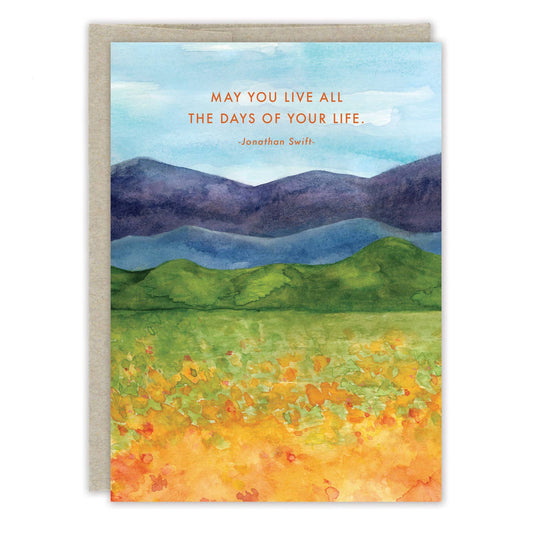 Flower Field Birthday Card