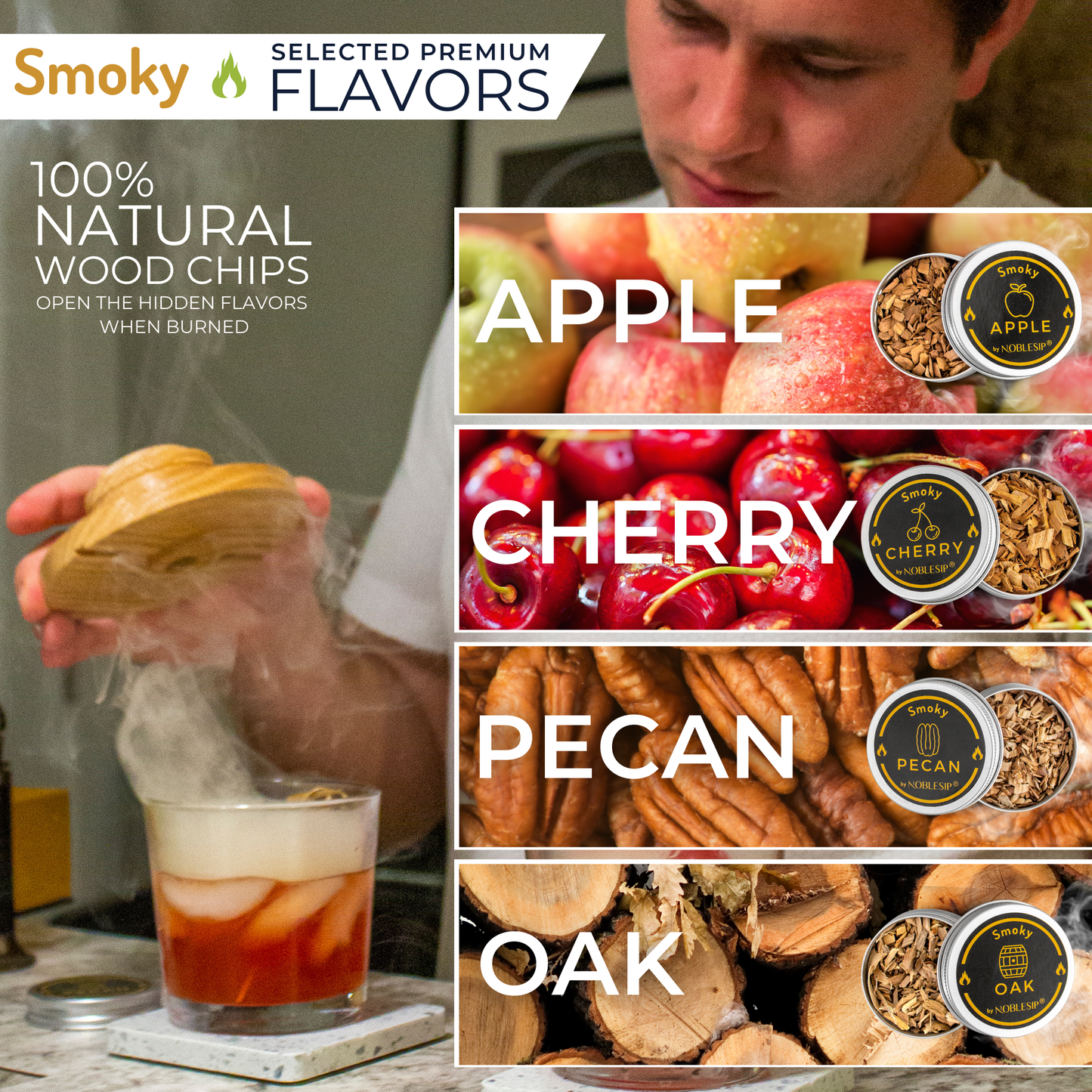 Wood Chips for Cocktail and Food Smokers