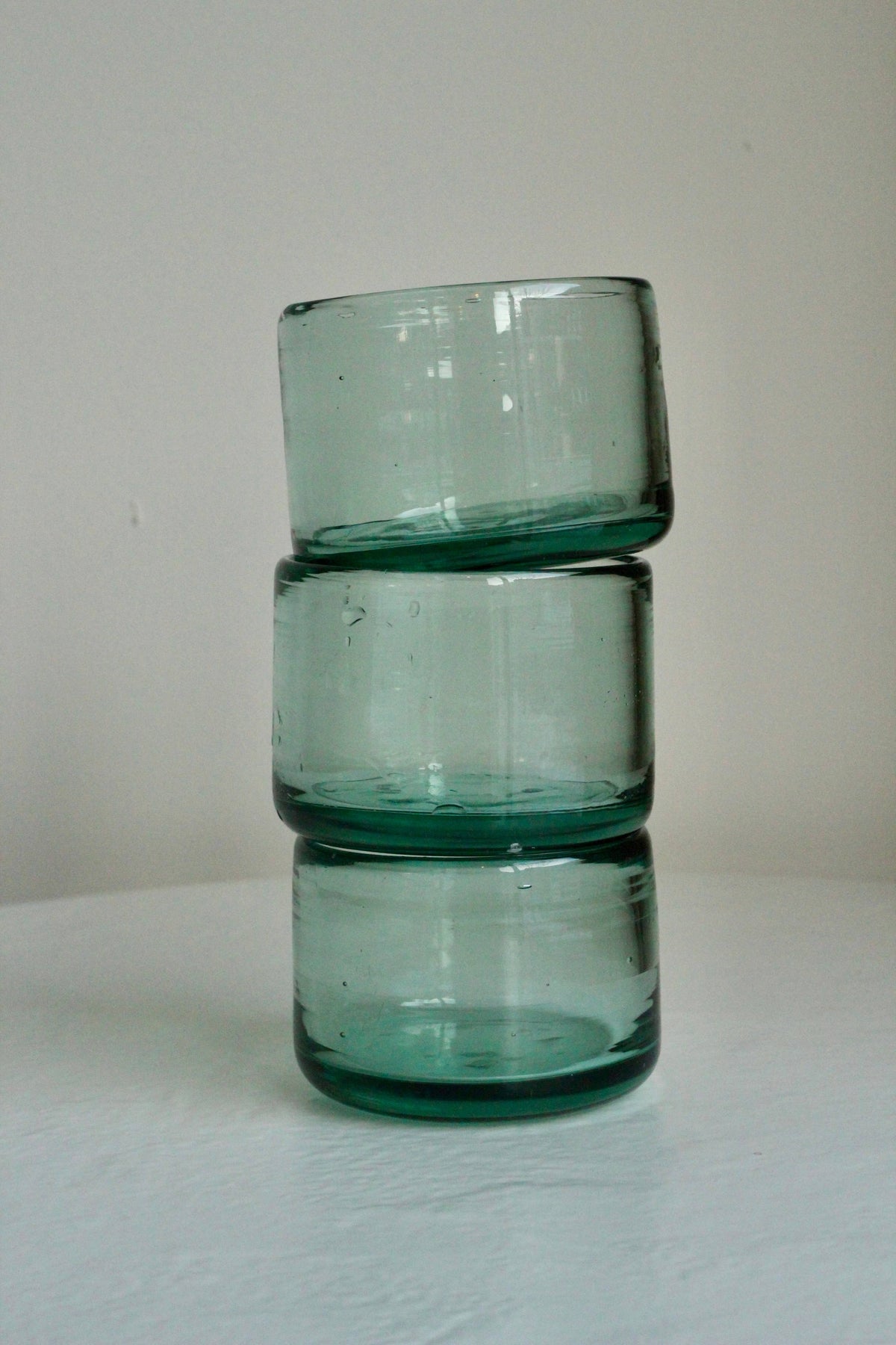 Chunky Shortie Tumbler - Handblown, Recycled Glass