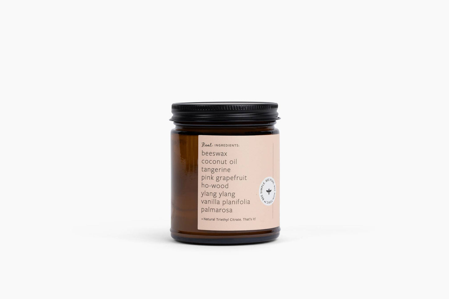 Golden Grove Essential Oil Beeswax Jar Candle: Non-Toxic