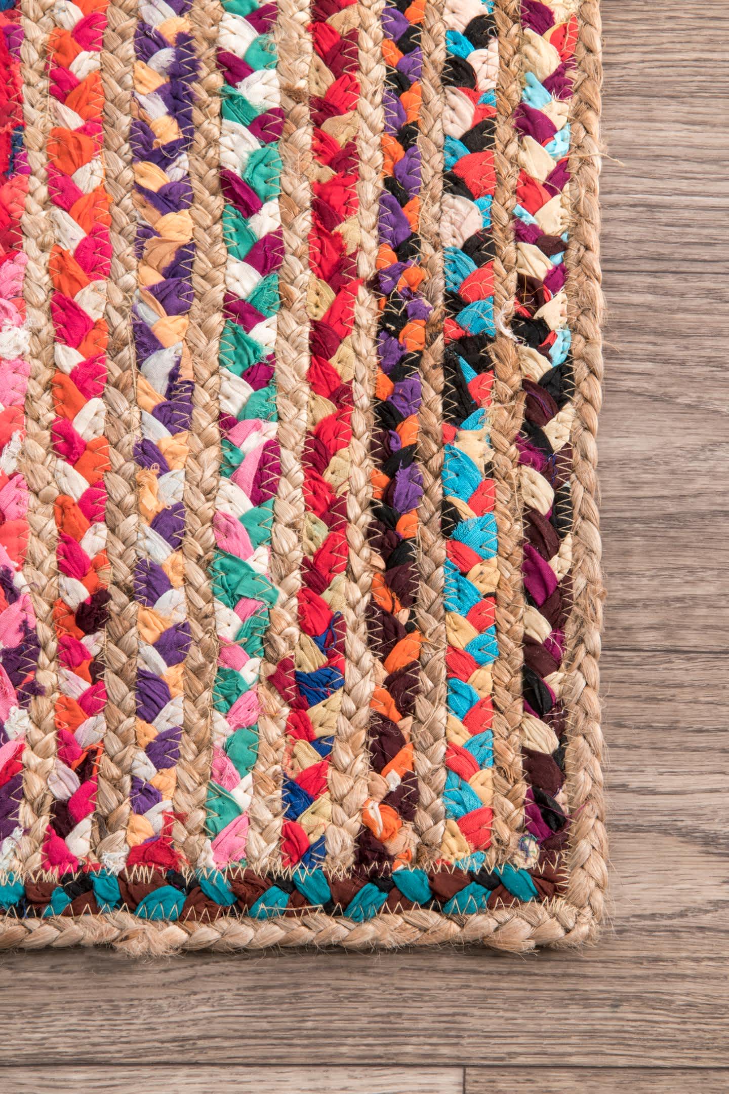 Aleen Braided Cotton/Jute Area Rug