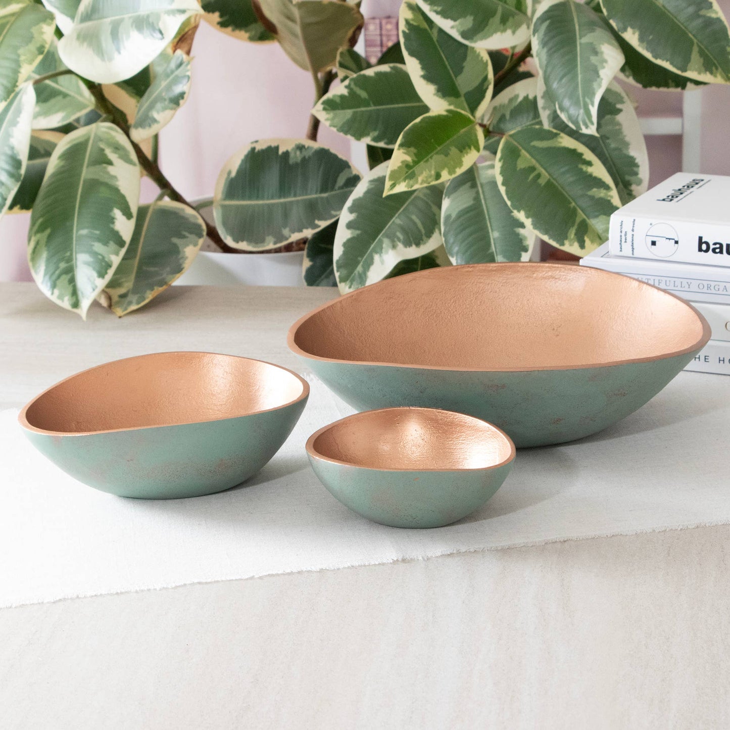 Metal Turquoise Copper Decorative Bowls