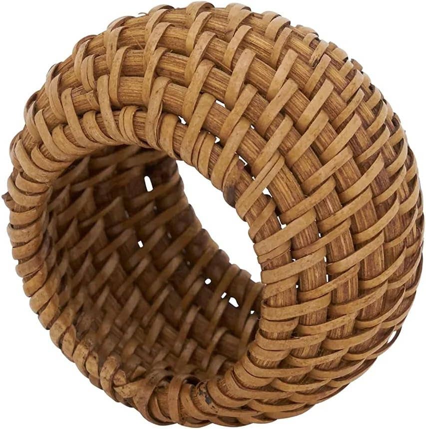 Hand-Woven Rattan Napkin Ring – 3 Colors Available