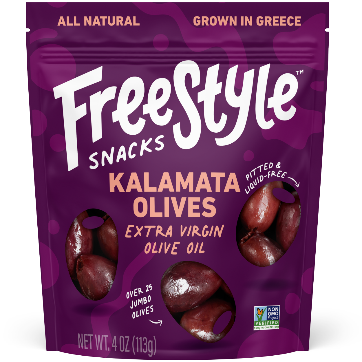 Kalamata Olives Extra Virgin Olive Oil 4oz Freestyle Snacks