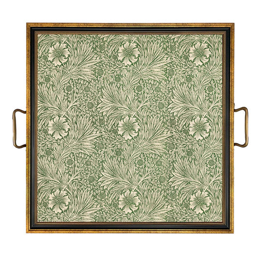 William Morris Marigold Decorative Tray with Brass Handles
