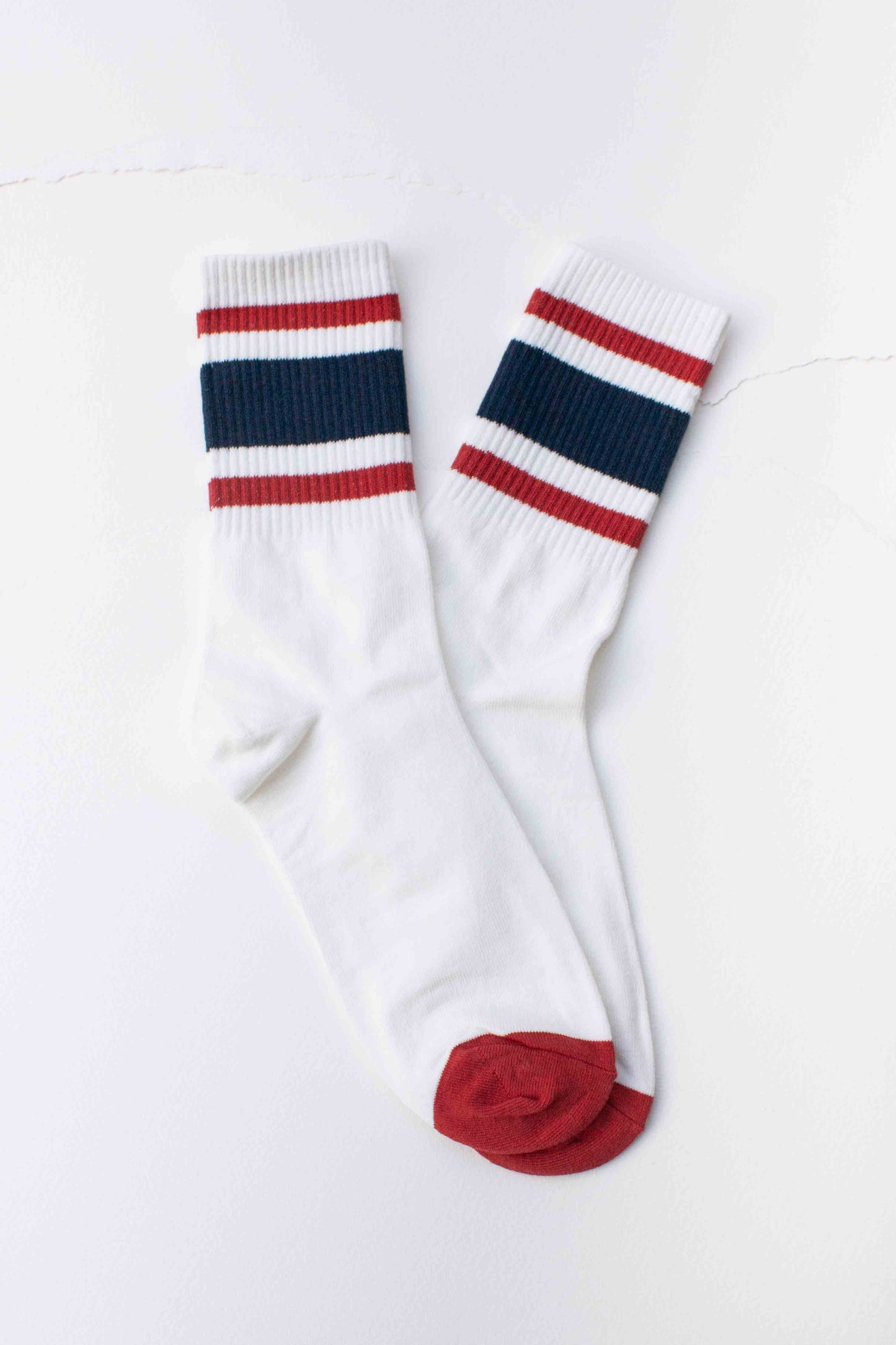Men’s Retro Athletic Stripe Crew Socks