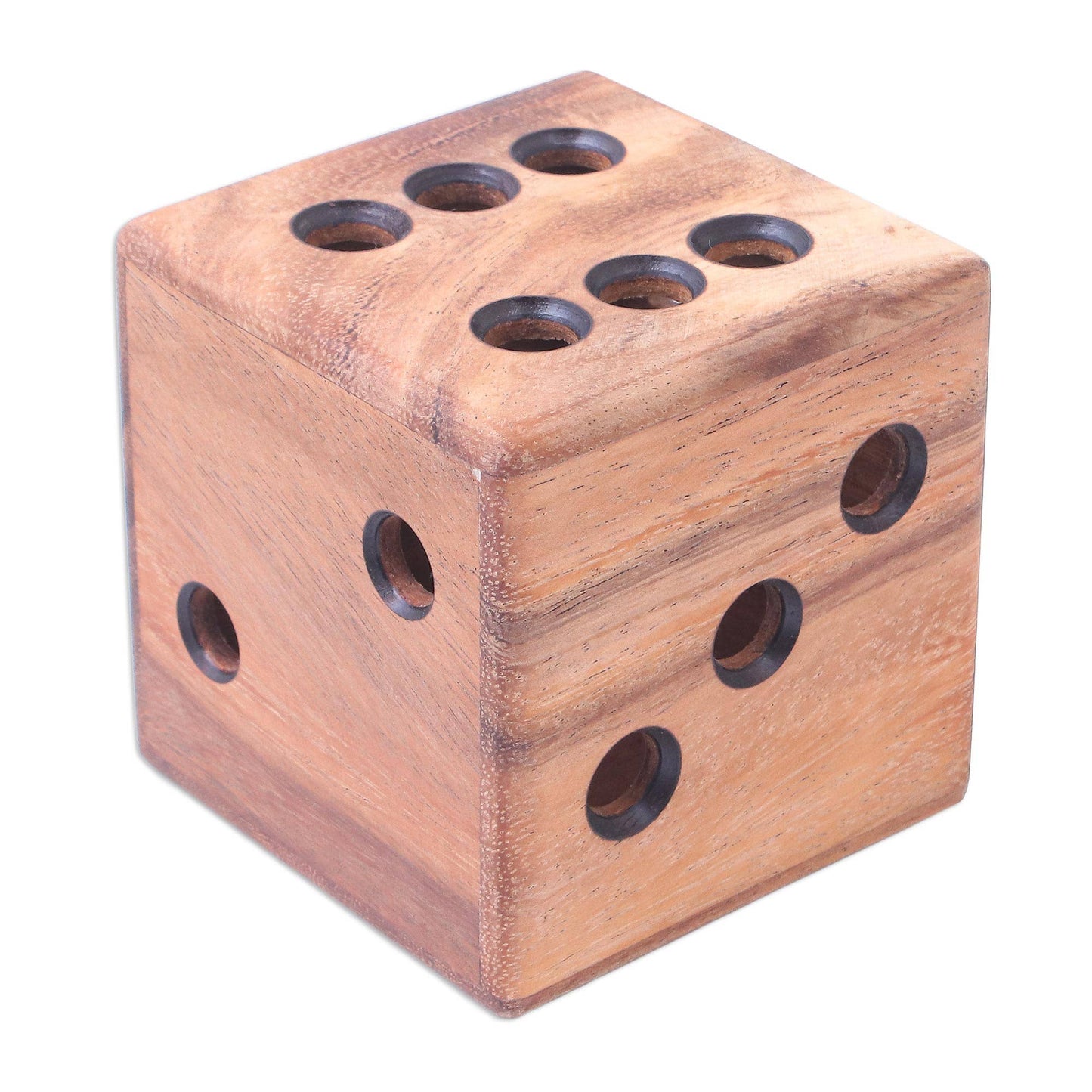 Novica Handmade Creative Die Wood Pen Holder
