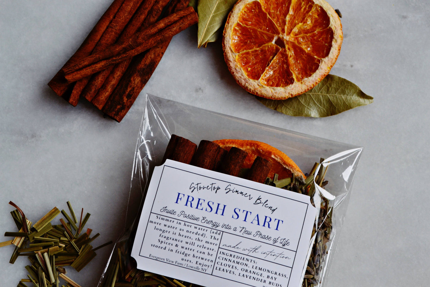 Simmer Pot Kit "Fresh Start" Stovetop Blend New Intentions