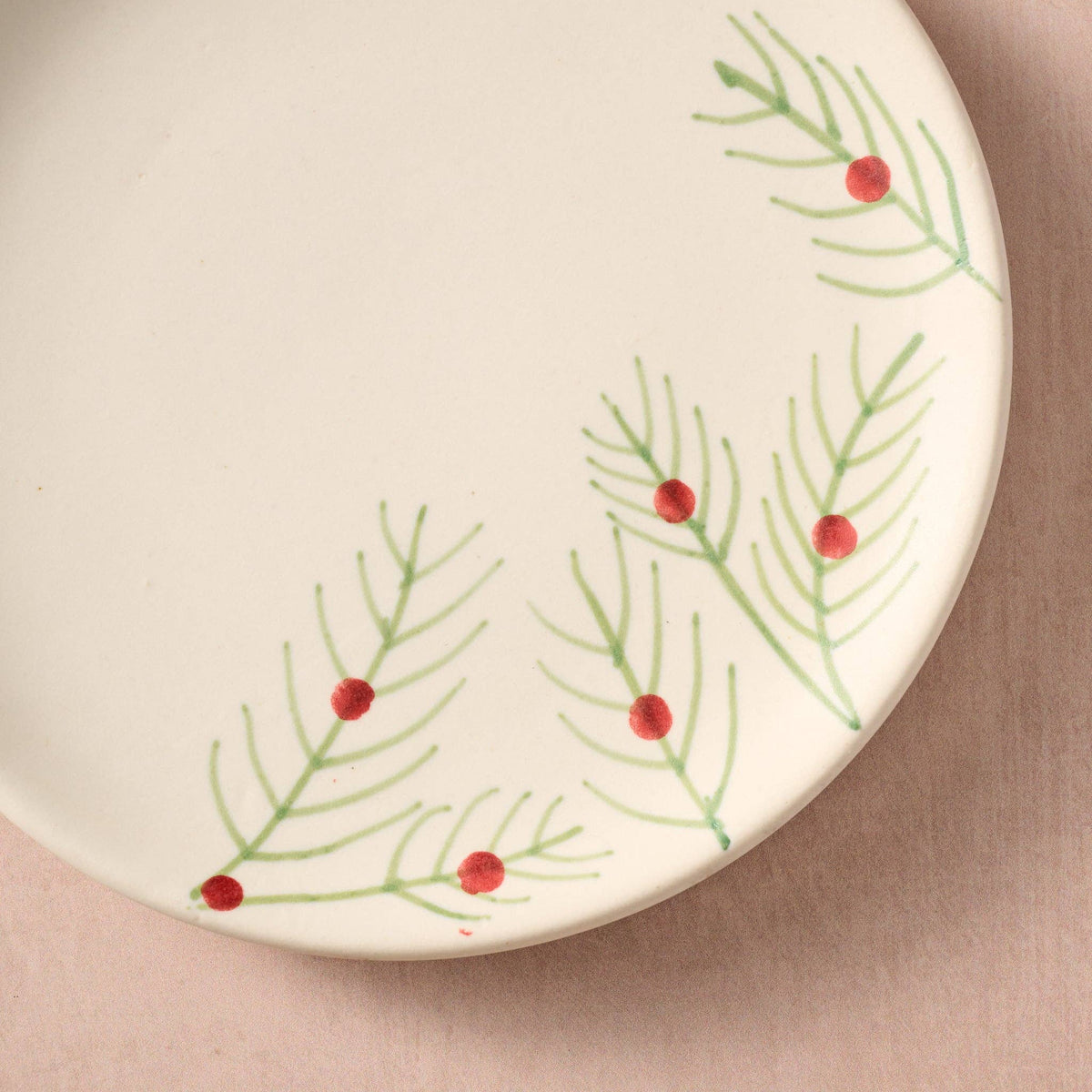 Sardee Holly Ceramic Appetizer Plate