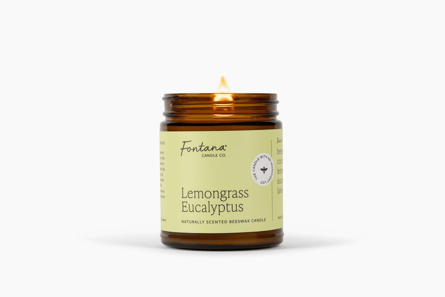 Lemongrass Eucalyptus Beeswax & Essential Oil Jar Candle