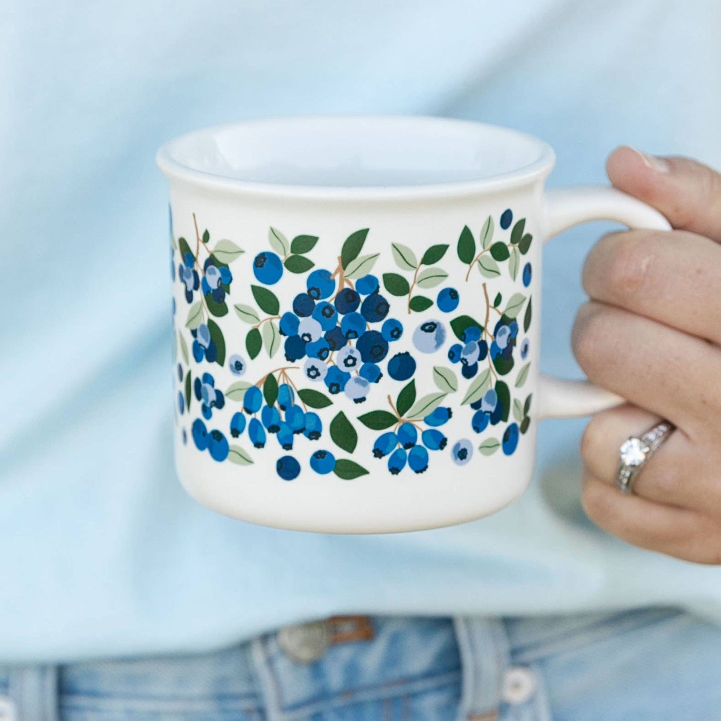 Blueberry Field 14oz Ceramic Coffee Mug