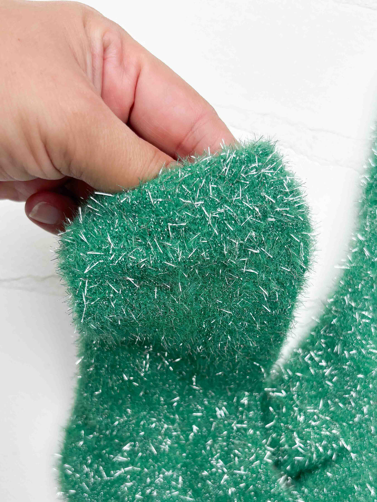 Holiday Sparkle Fuzzy Crew Socks