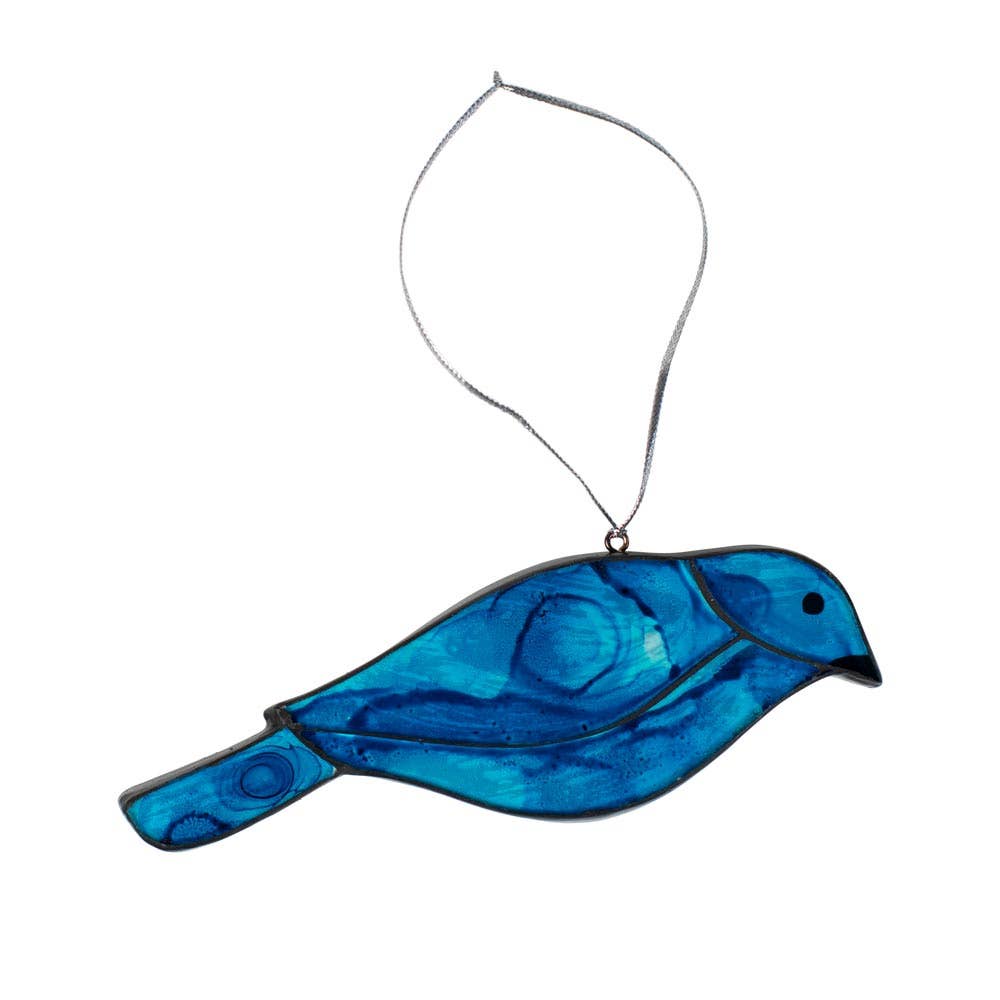 Glass Bluebird Ornament